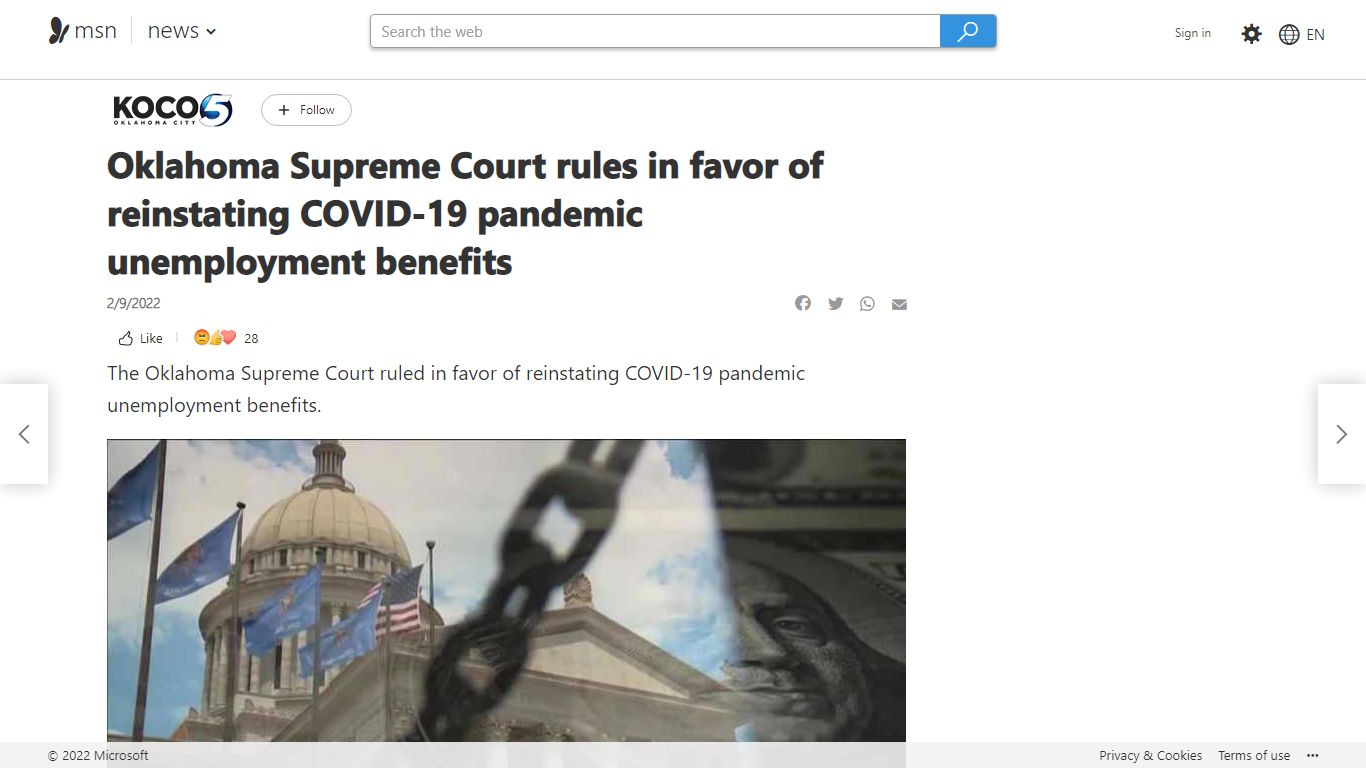 Oklahoma Supreme Court rules in favor of reinstating COVID-19 ... - MSN